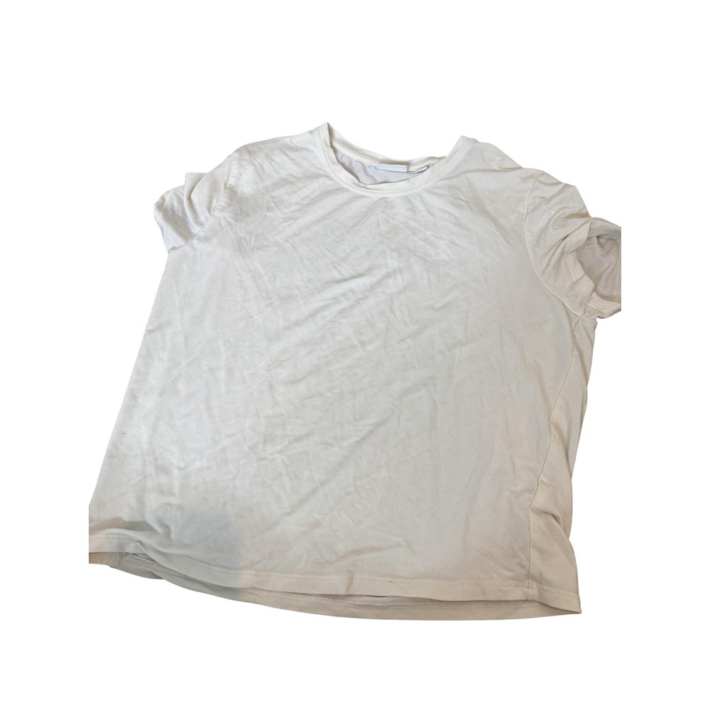 Babaton Shirt Womens M White Crew Neck Short‎ Sleeve Basic Jersey Tee Top